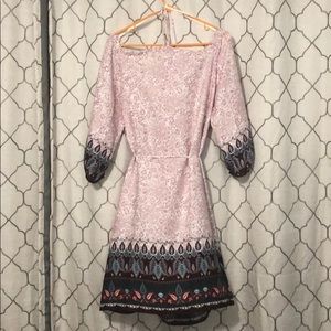 3/4 sleeve halter, off the shoulder dress